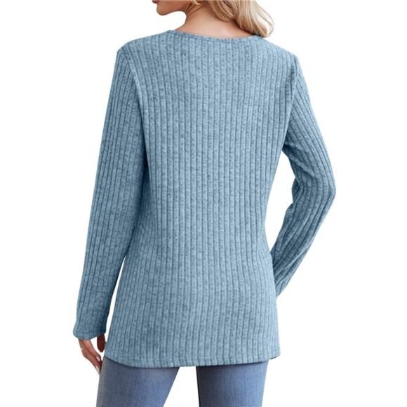 Women's Sweaters – Long Sleeve Tunic Tops, Perfect for Wearing with Leggings - Picture 5 of 7